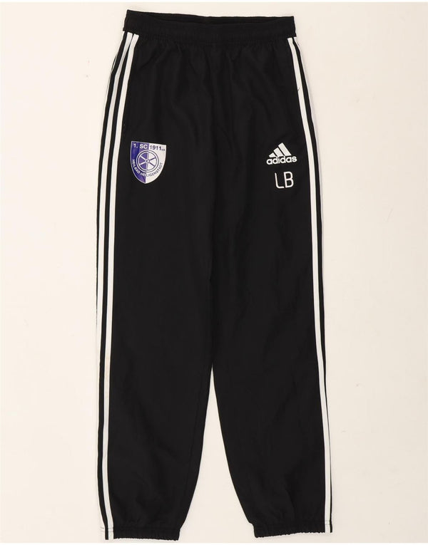 Adidas meninos calças de treino gráfico joggers 13-14 anos preto poliéster