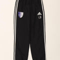 Adidas meninos calças de treino gráfico joggers 13-14 anos preto poliéster