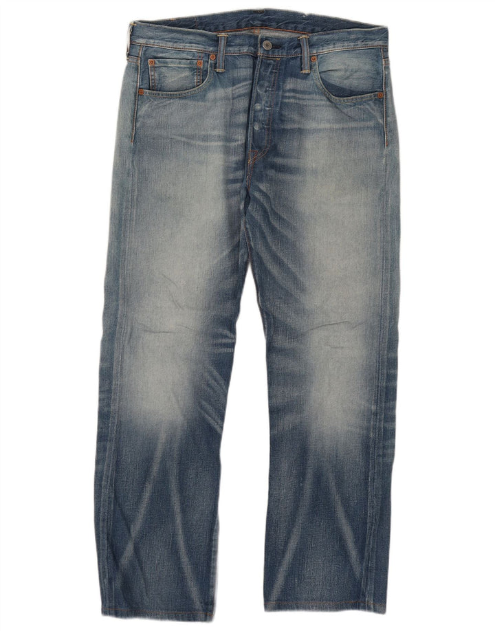 Levi's Masculino 501 Straight Jeans W34 L28 Azul Algodão