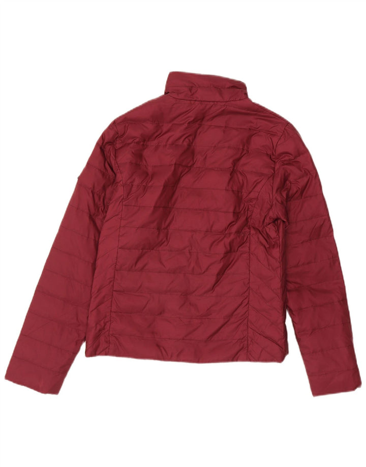 Jaqueta acolchoada feminina JACK WILLS UK 10 pequena borgonha poliamida