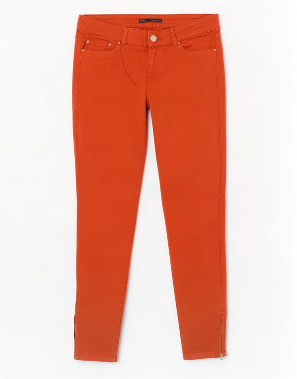 Calça jeans skinny feminina Zara EU 40 médio W30 L29 algodão laranja
