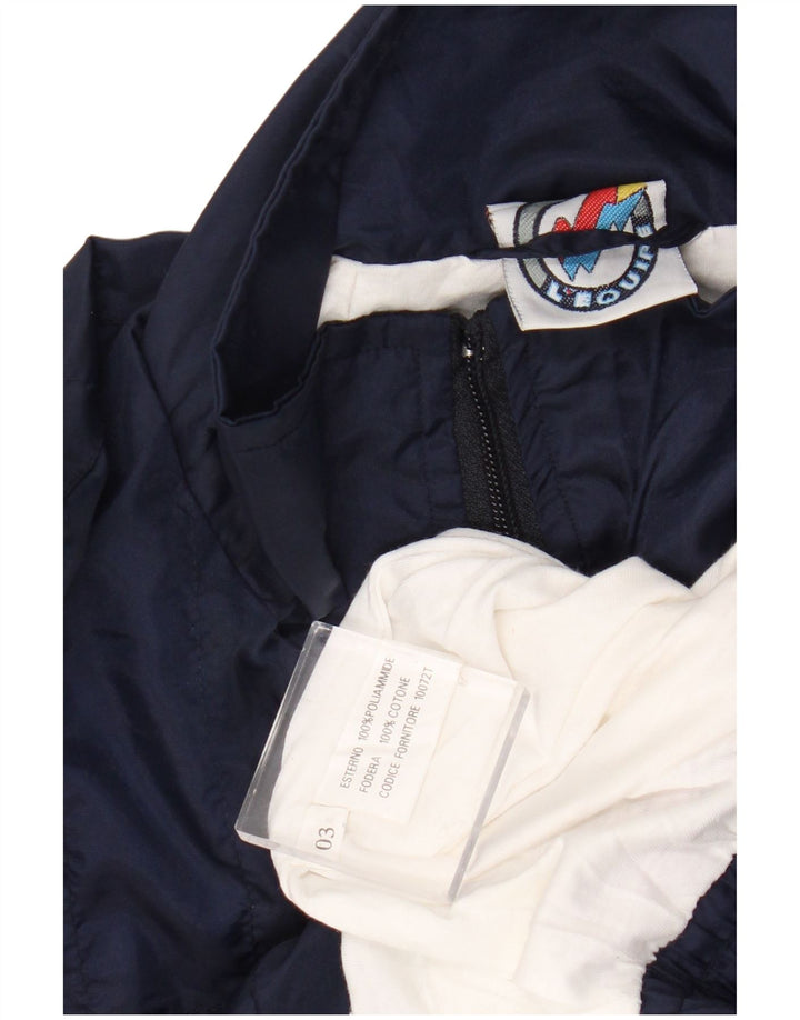 L'Equipe Jaqueta masculina de agasalho XL azul marinho Colourblock poliamida