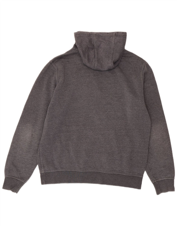 Suéter masculino com capuz gráfico HURLEY algodão cinza médio