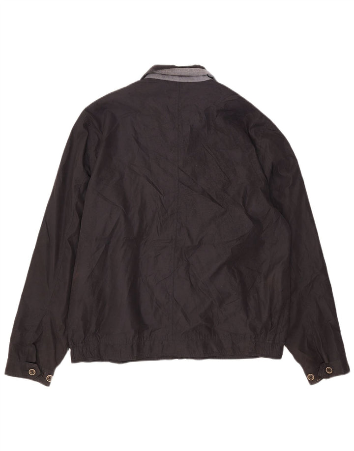 Jaqueta bomber masculina Marks & Spencer Reino Unido 40 grande poliéster azul marinho
