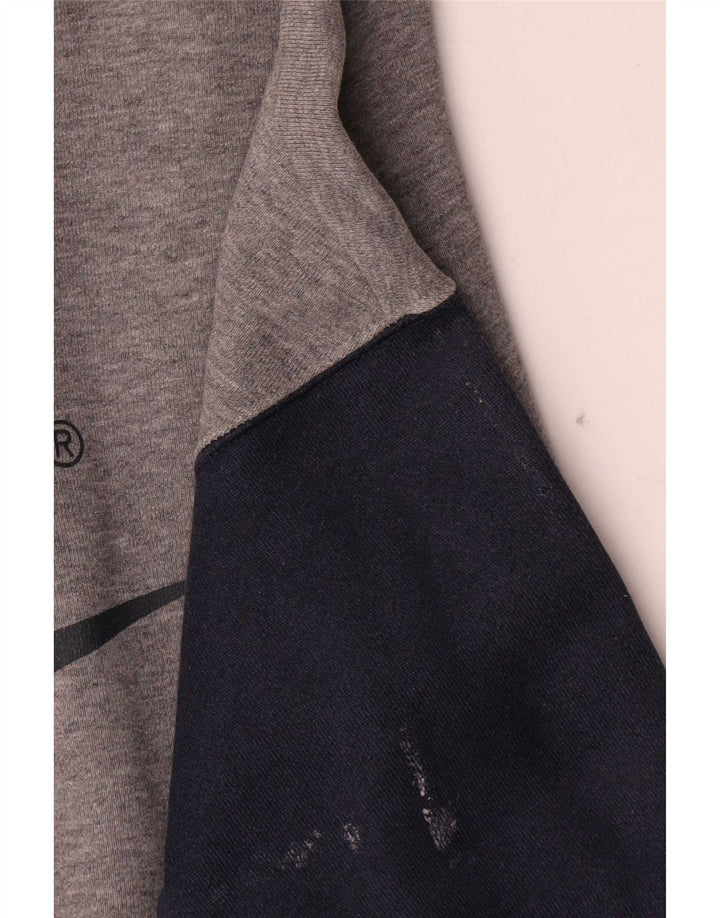 Moletom gráfico masculino Nike Jumper cinza médio algodão colorblock