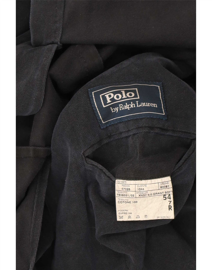 Jaqueta Blazer Masculina Polo Ralph Lauren com 3 Botões IT 54 XL Algodão Preto