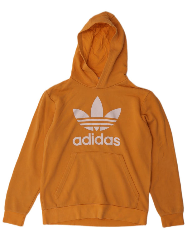 Suéter com capuz gráfico Adidas para meninas 12-13 anos amarelo