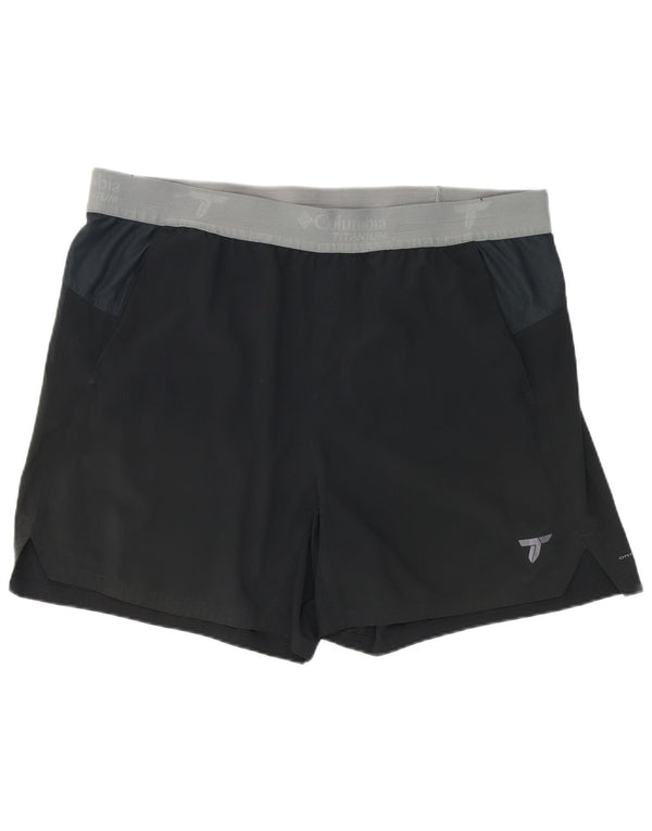 Shorts esportivos Columbia masculino Titanium Graphic 2XL preto colorblock poliéster