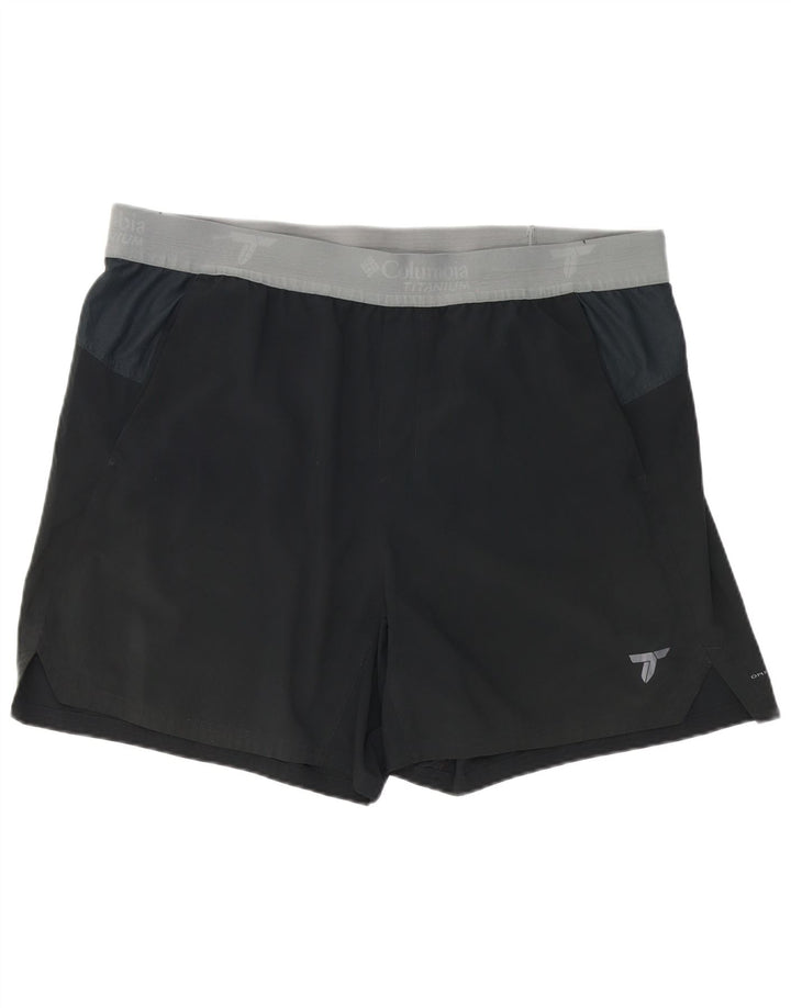 Shorts esportivos Columbia masculino Titanium Graphic 2XL preto colorblock poliéster