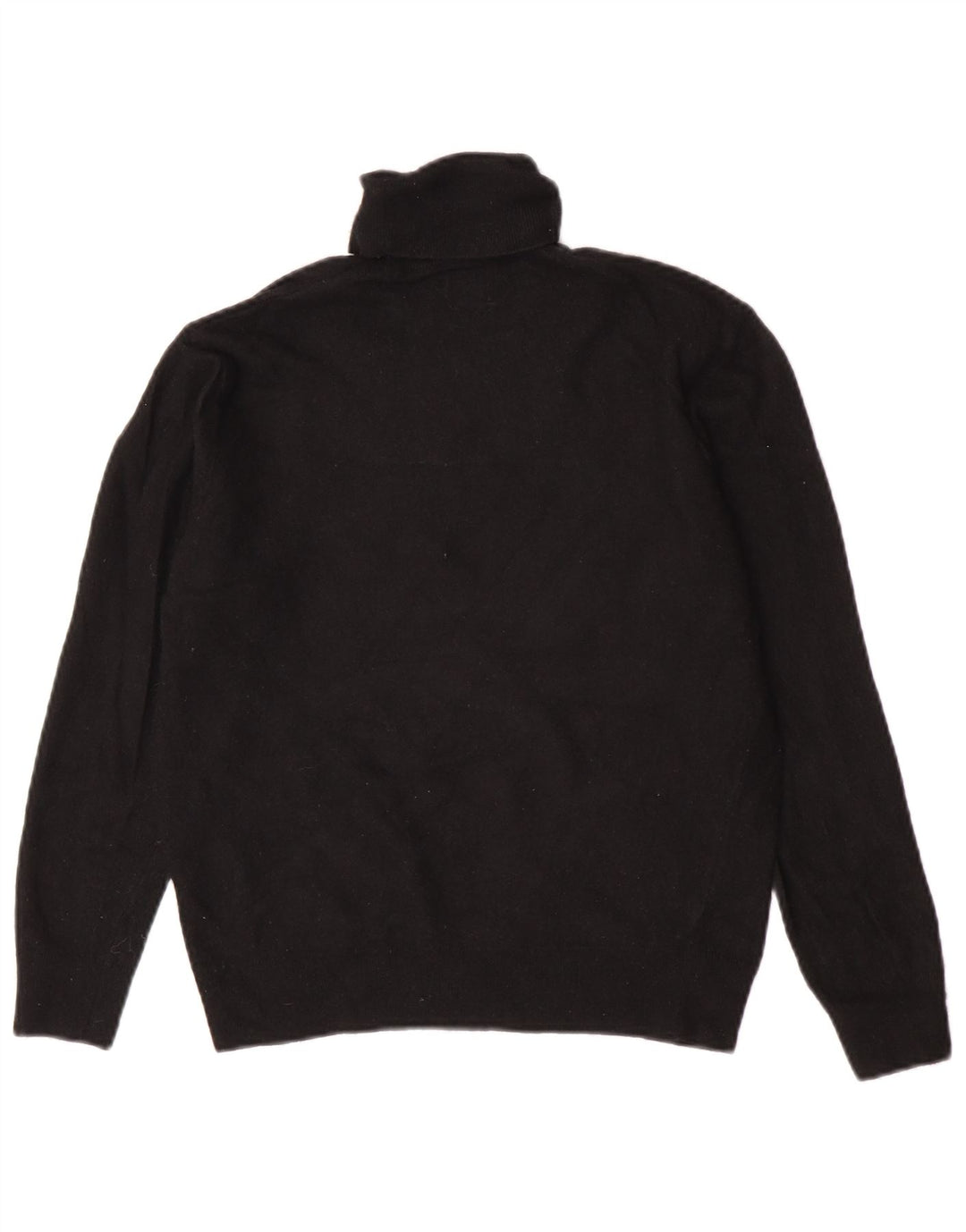 Suéter feminino Zara com gola redonda Reino Unido 14 lã preta média