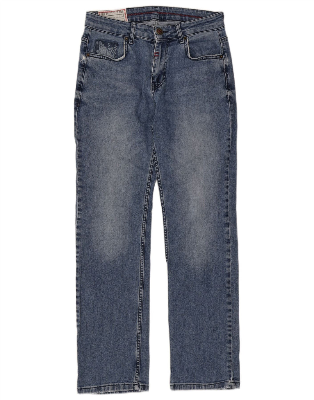Calça jeans reta feminina JOE BROWNS W30 L29 algodão azul