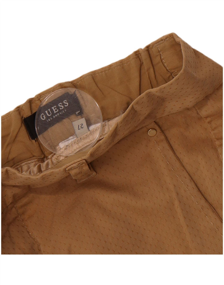 Calça feminina cortada reta GUESS W27 L25 bege