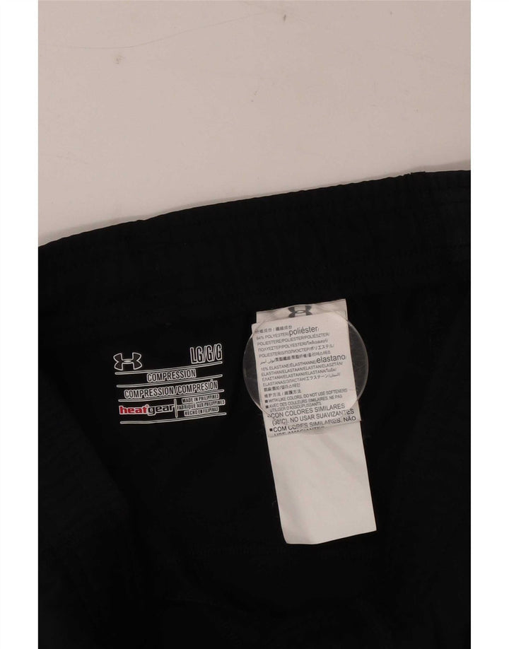 Under Armour Womens Heat Gear Leggings Reino Unido 16 Grande Poliéster Preto