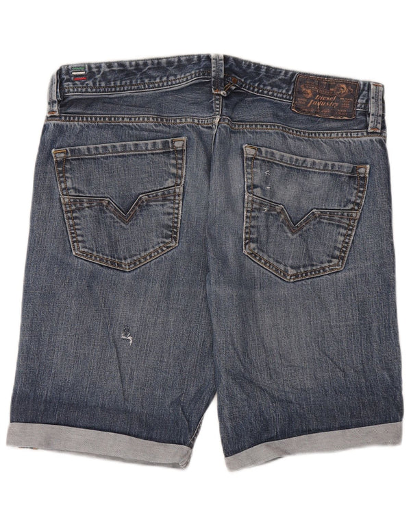 Shorts jeans masculino Diesel W34 grande algodão azul
