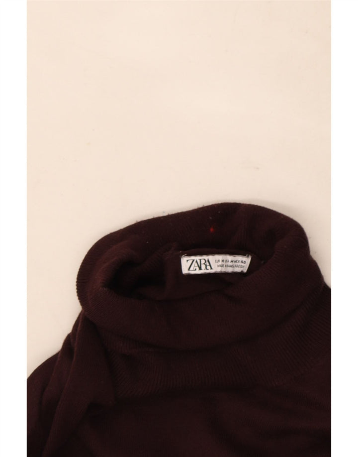 Suéter masculino Zara com gola redonda médio Borgonha