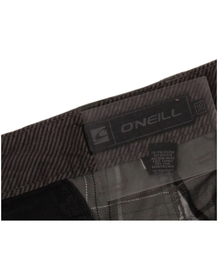 O'Neill Mens Chino Shorts W36 Grande Poliéster Xadrez Cinza