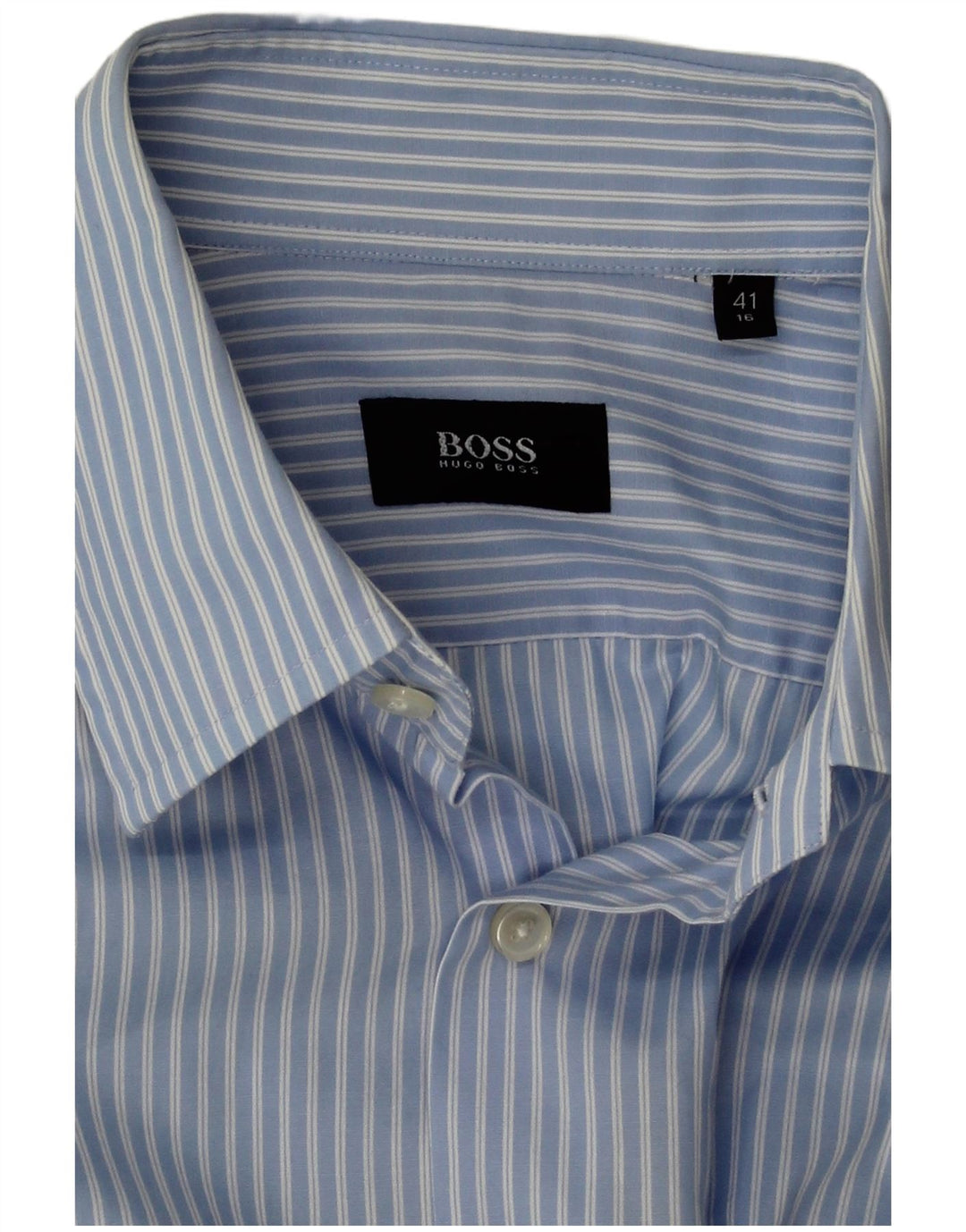 Camisa masculina Hugo Boss tamanho 41 16 listra azul grande