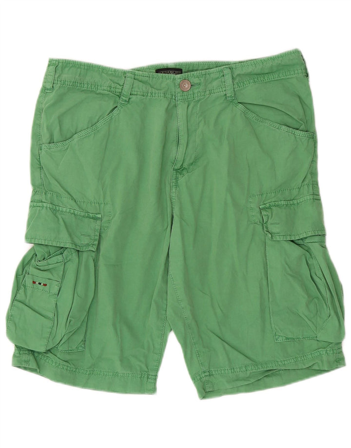 Shorts cargo masculino Napapijri W33 algodão verde médio