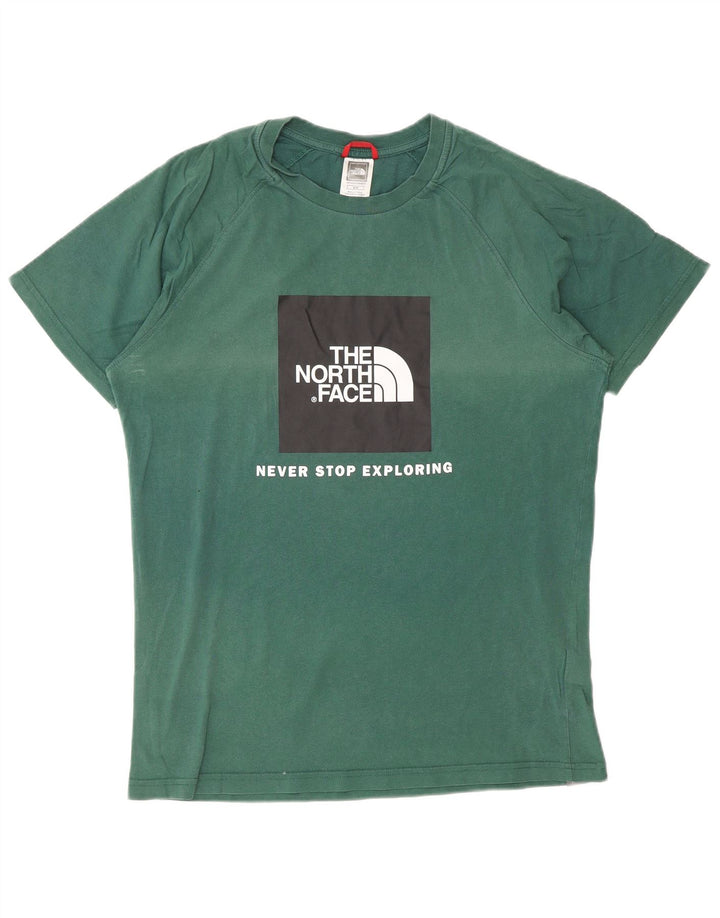 Camiseta gráfica masculina THE NORTH FACE Top de algodão verde médio