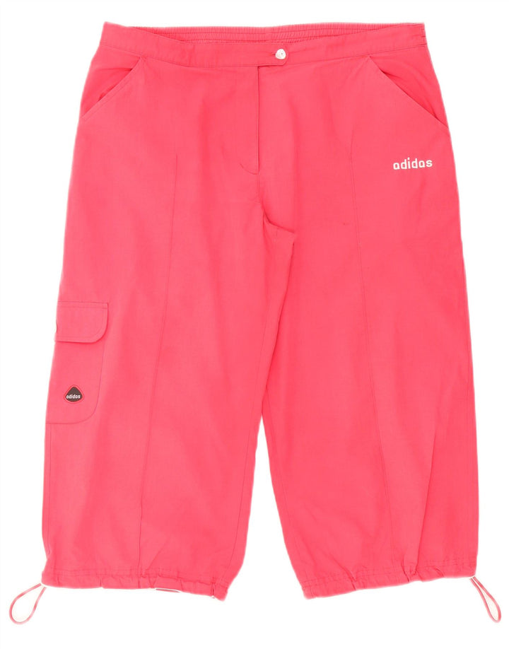 Adidas Womens Bermuda Cargo Shorts UK 14 Grande W32 Poliéster Rosa