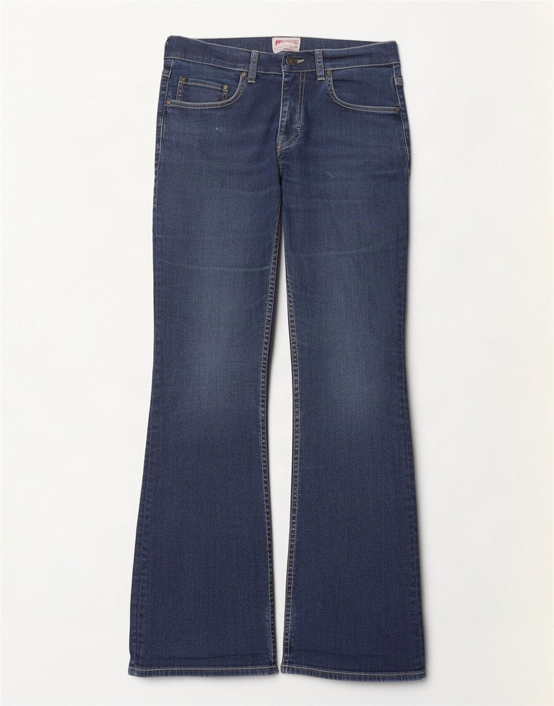 Mustang feminino bootcut jeans W32 L32 algodão azul marinho