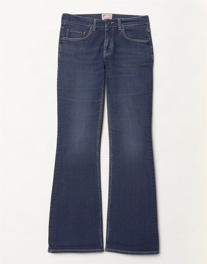 Mustang feminino bootcut jeans W32 L32 algodão azul marinho