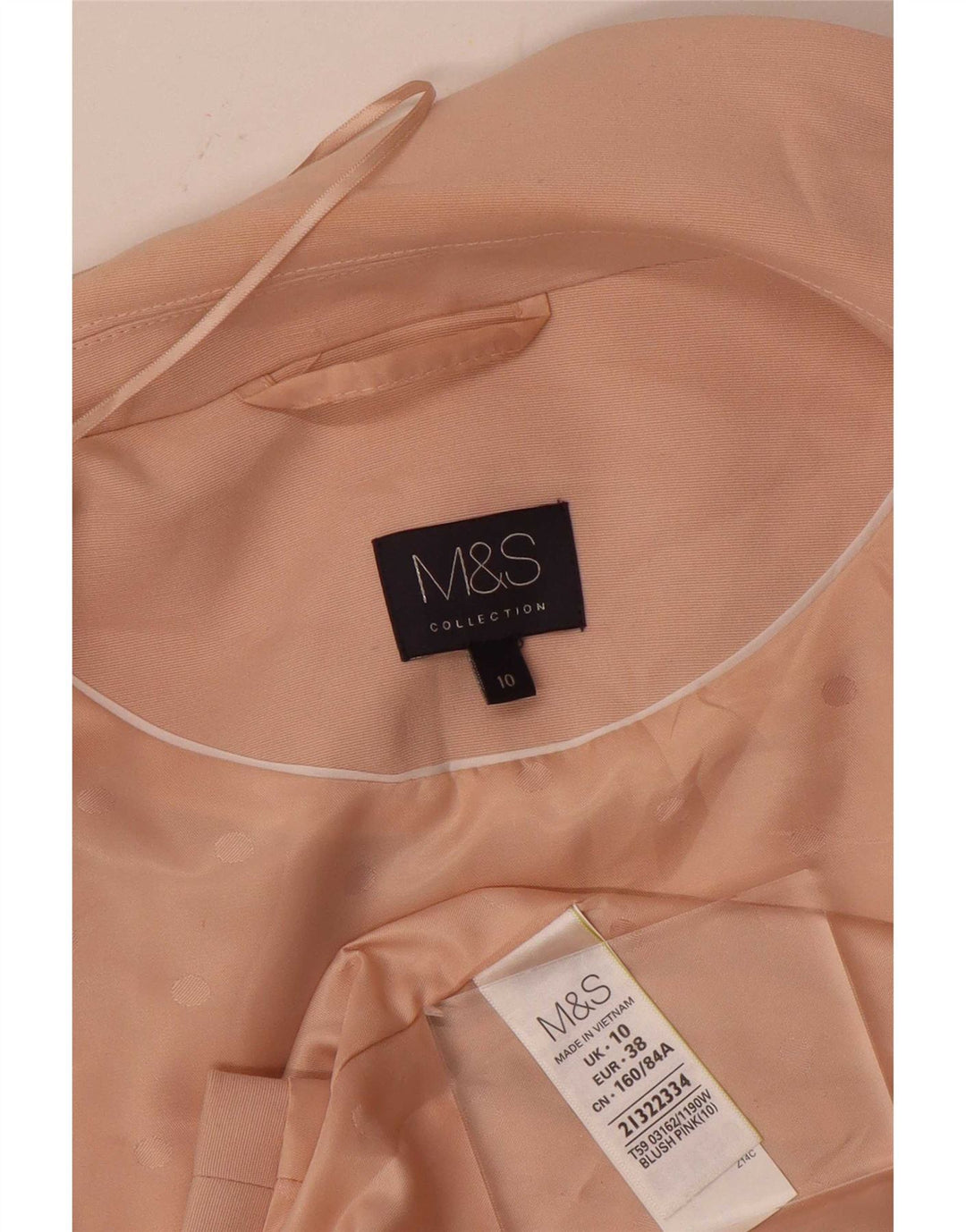 Jaqueta blazer feminina sem mangas Longline da Marks & Spencer Reino Unido 10 pequena rosa