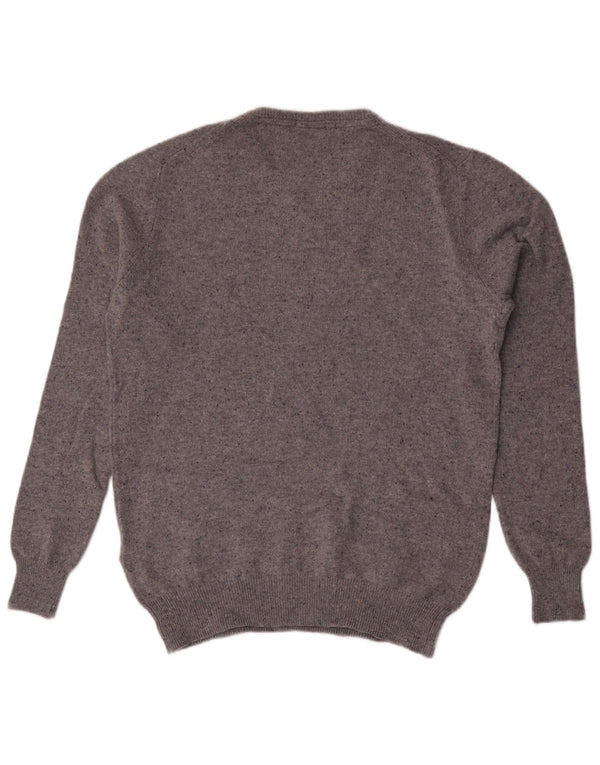 Suéter masculino Timberland com gola redonda, lã merino manchada cinza grande