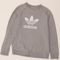 Adidas Mens Graphic Moletom Jumper Médio Algodão Cinza