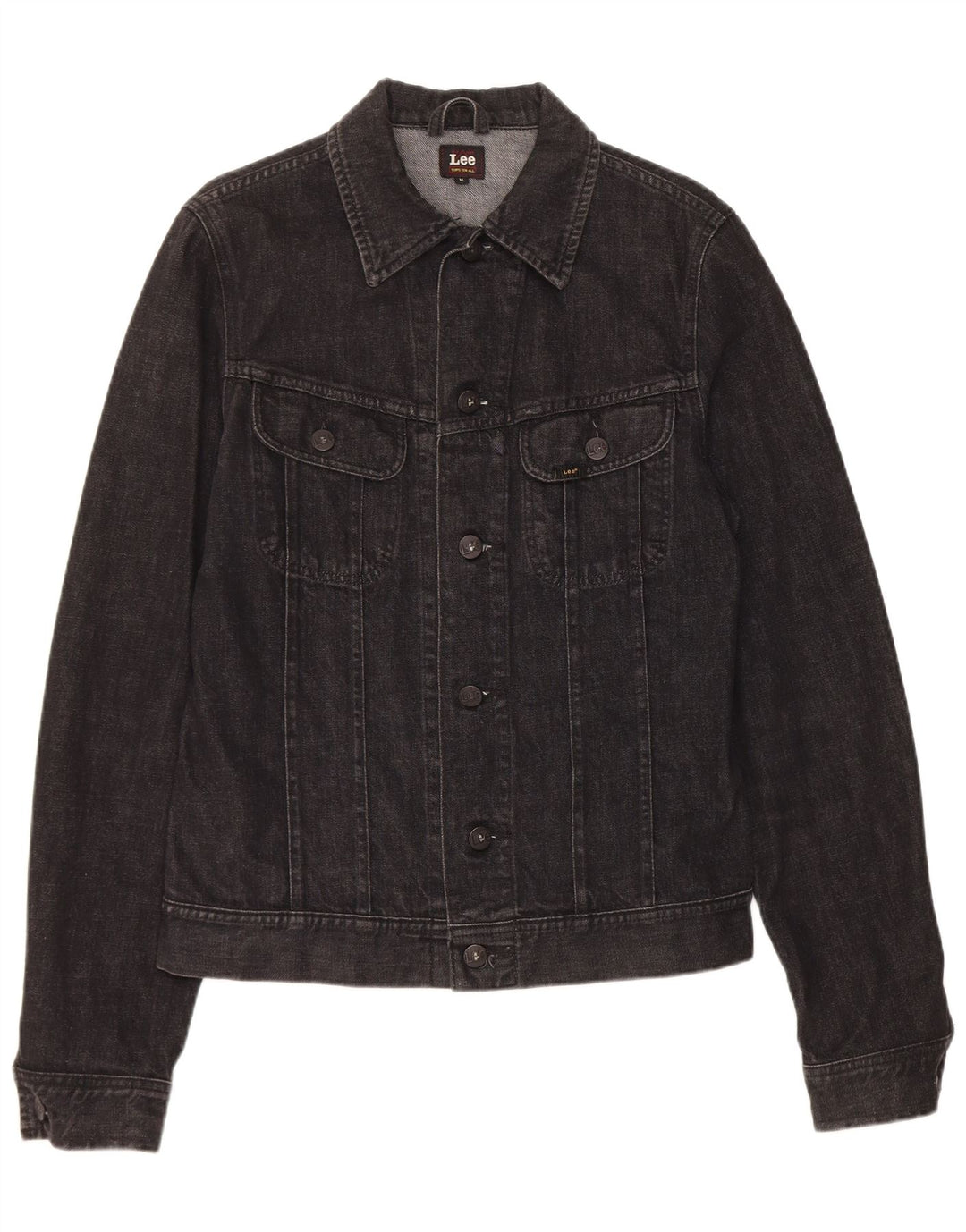 Jaqueta jeans masculina Lee UK 38 algodão preto médio