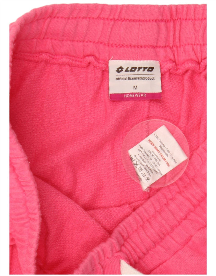 Shorts esportivos femininos Lotto UK 12 algodão rosa médio