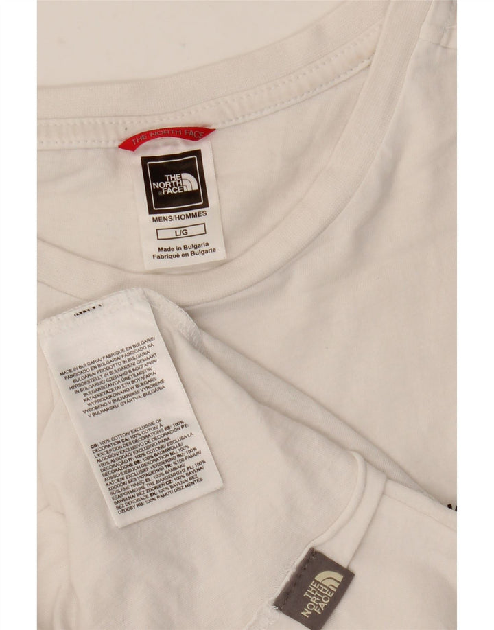 Camiseta masculina THE NORTH FACE top grande de algodão branco