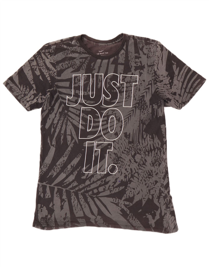 Camiseta masculina Nike Athletic Cut Graphic Top cinza médio floral algodão