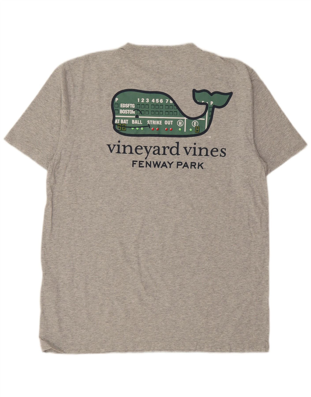 Camiseta gráfica masculina Vineyard Vines Top cinza médio algodão
