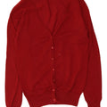 Suéter cardigã feminino Zara Reino Unido 12 algodão vermelho médio