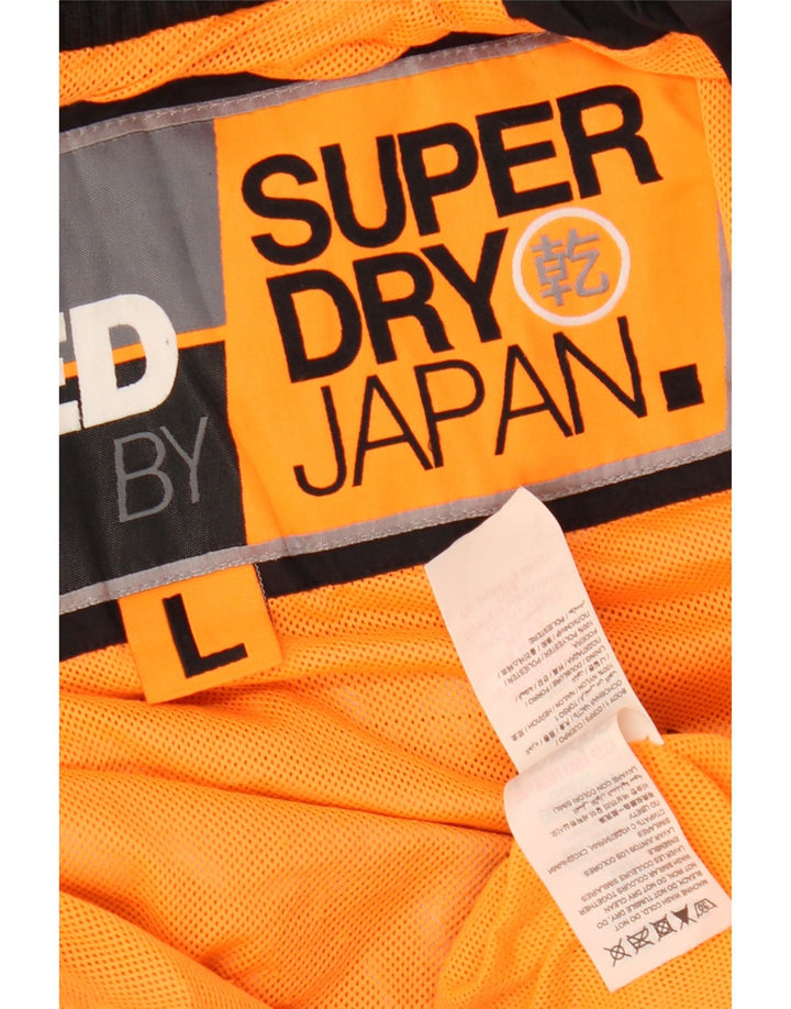 Jaqueta corta-vento feminina SUPERDRY Reino Unido 16 grande nylon preto