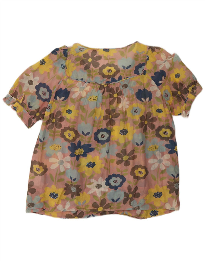 Blusa feminina transparente Whistle Reino Unido 12 floral multicolorido médio