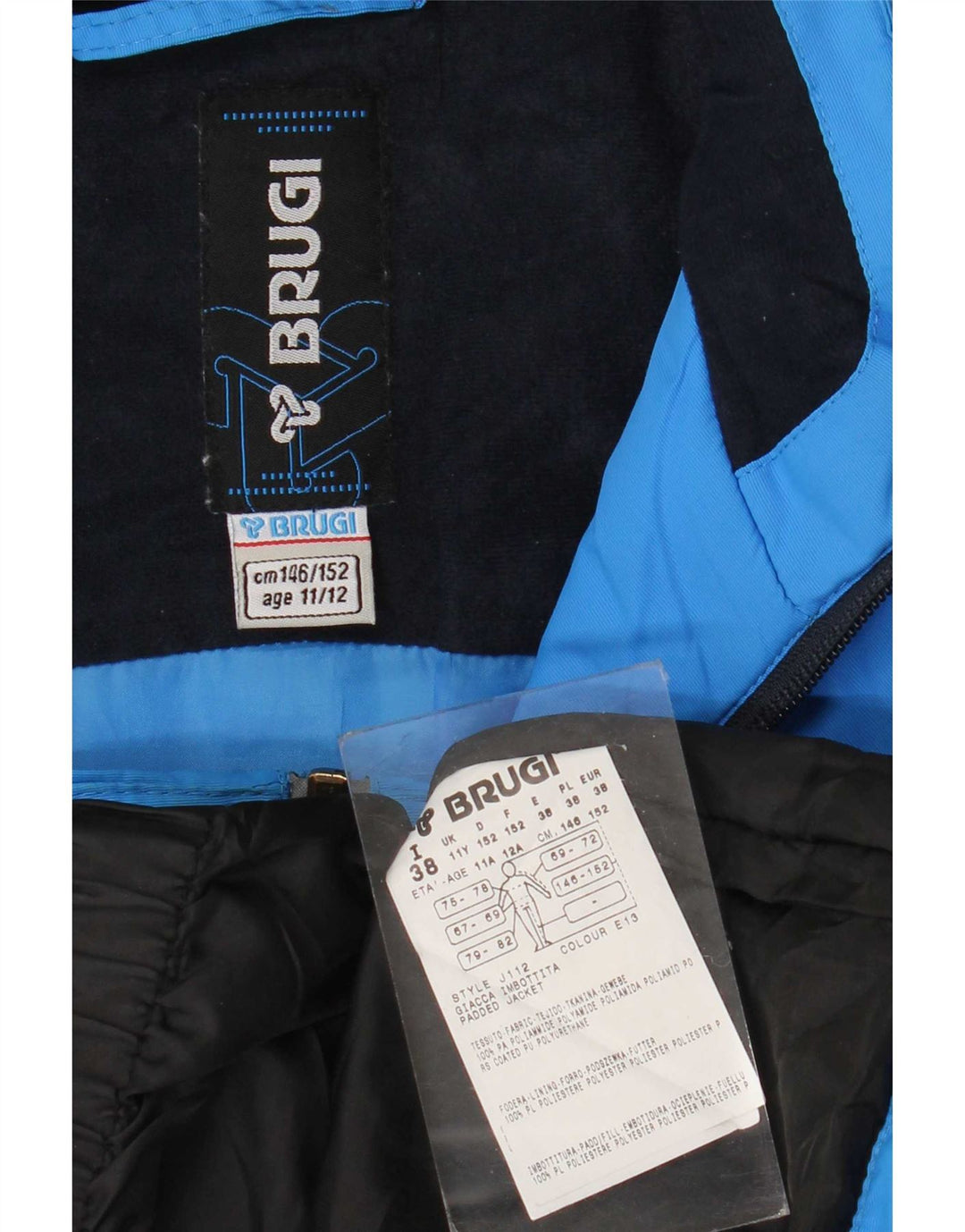 Jaqueta de esqui Brugi Boys 11-12 anos azul colorblock poliamida