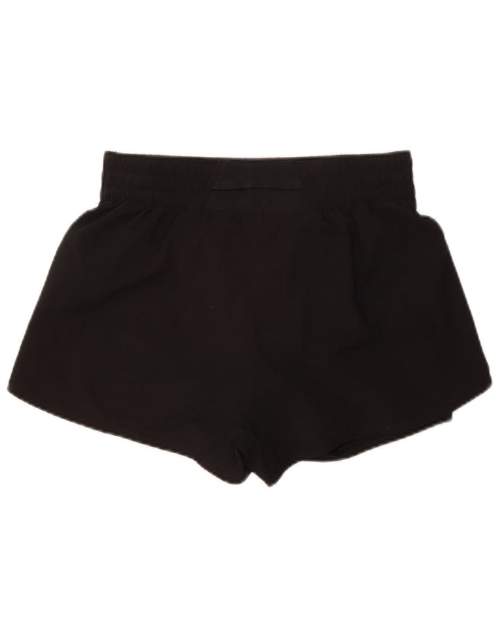 Shorts esportivos femininos Nike Dri Fit UK 12 poliéster preto médio