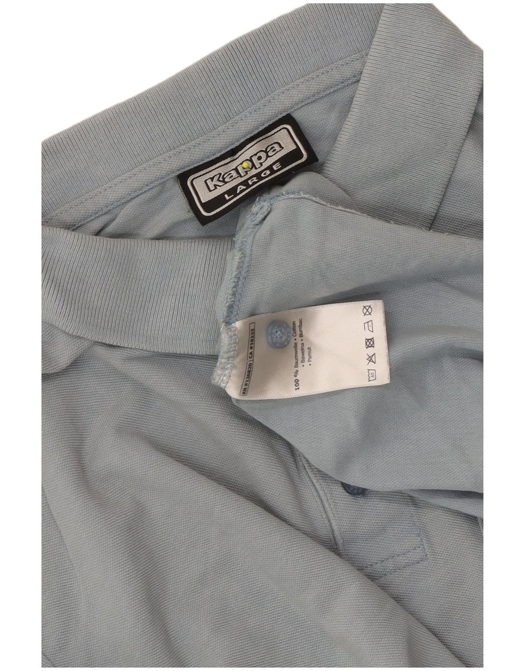 Camisa polo masculina Kappa grande algodão azul