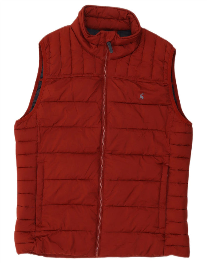 Joules Mens acolchoado Gilet UK 38 poliéster médio Borgonha