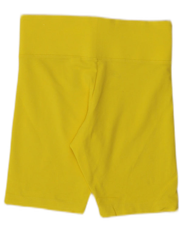 Shorts esportivos femininos Nike UK 8 pequeno algodão amarelo