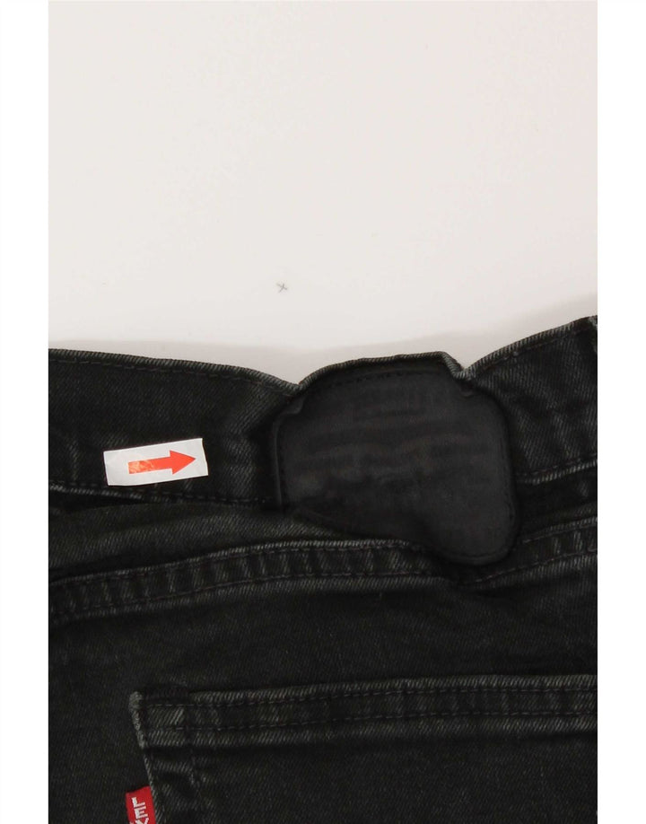 Calça jeans reta masculina Levi's W33 L30 algodão preto