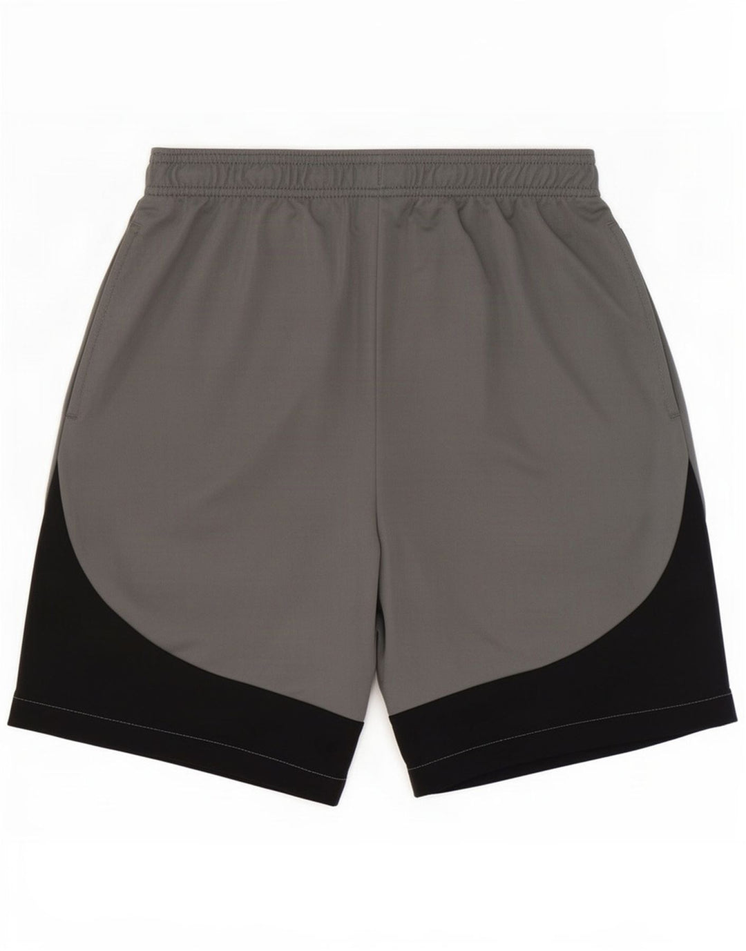Shorts esportivos masculinos Nike Dri Fit Slim pequeno cinza colorblock poliéster