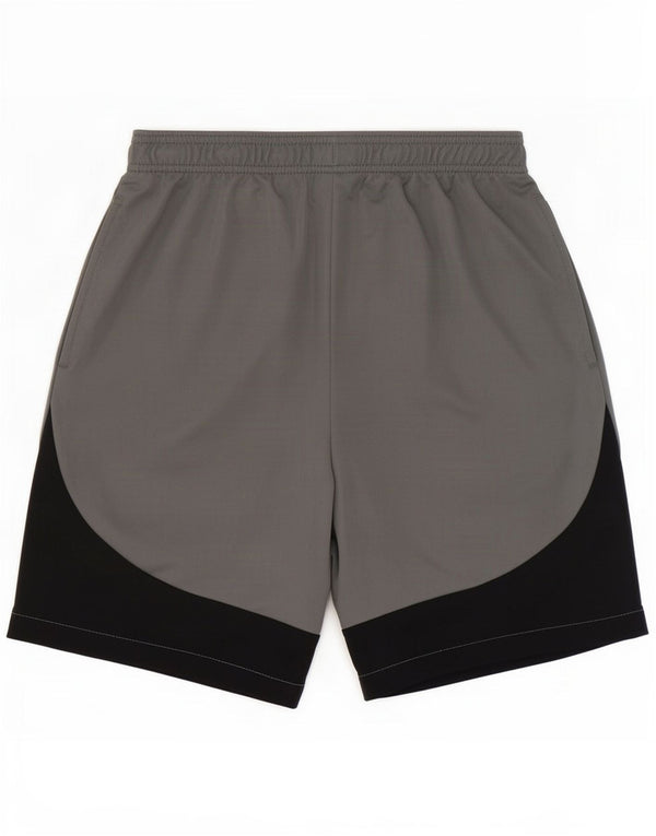 Shorts esportivos masculinos Nike Dri Fit Slim pequeno cinza colorblock poliéster