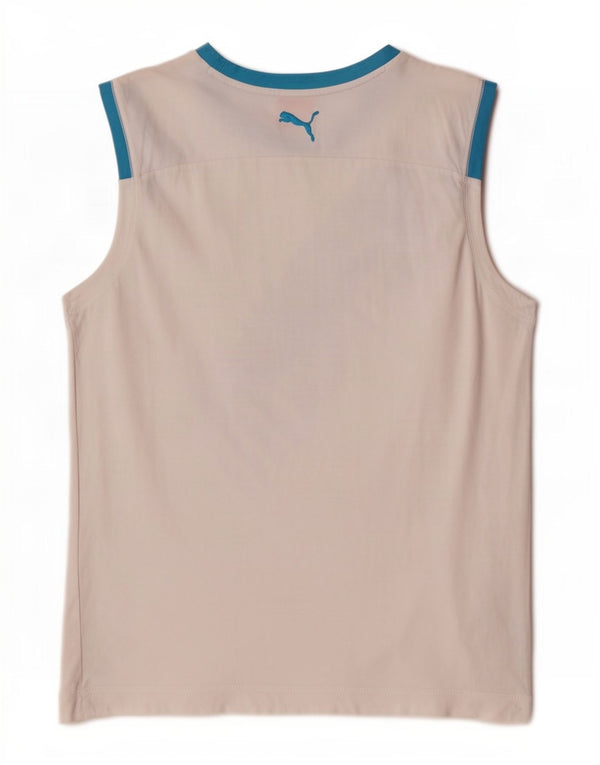 Puma Mens Graphic Vest Top Médio Algodão Branco