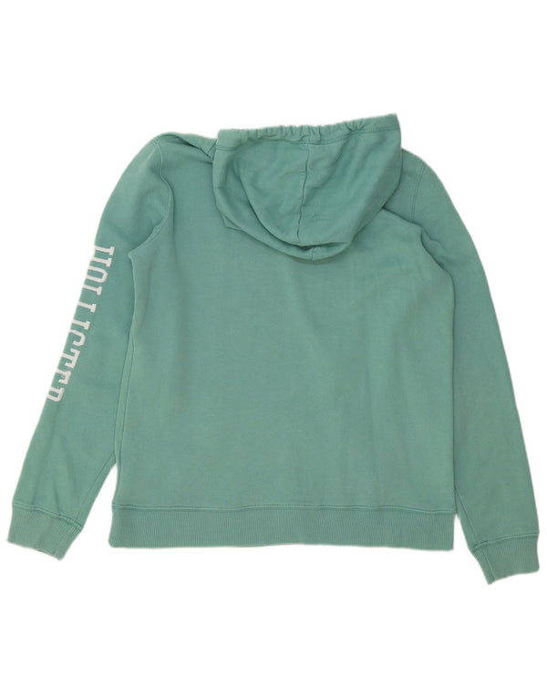 Hollister Mens Graphic Hoodie Jumper Médio Algodão Verde