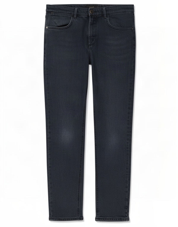Massimo Dutti Mens Tapered Jeans EU 40 Médio W31 L28 Azul Marinho Algodão