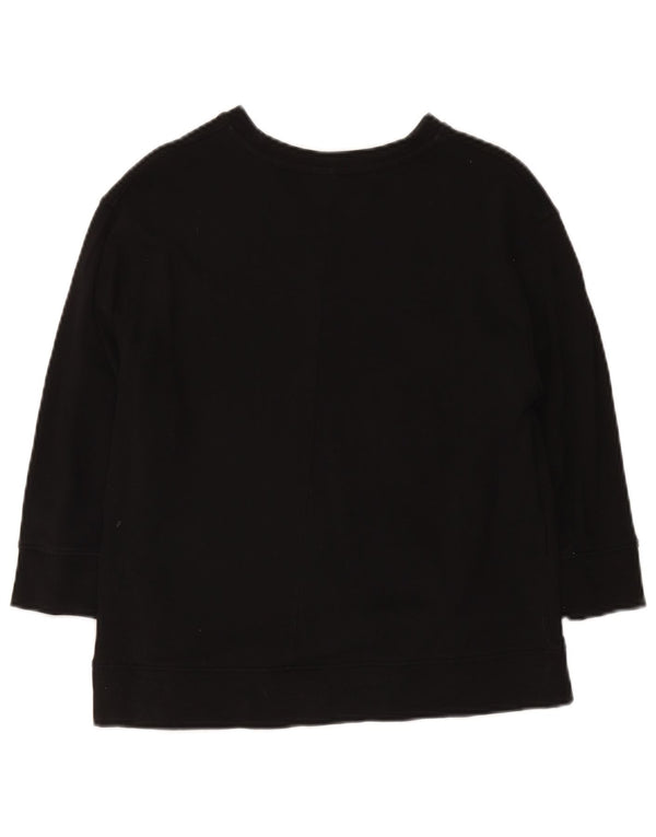 Moletom Zara feminino manga 3/4 Reino Unido 14 algodão preto médio