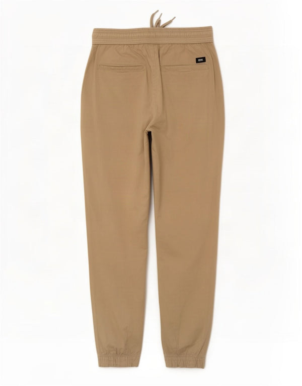 Calça jogger feminina Zara Chino pequena W30 L26 algodão bege